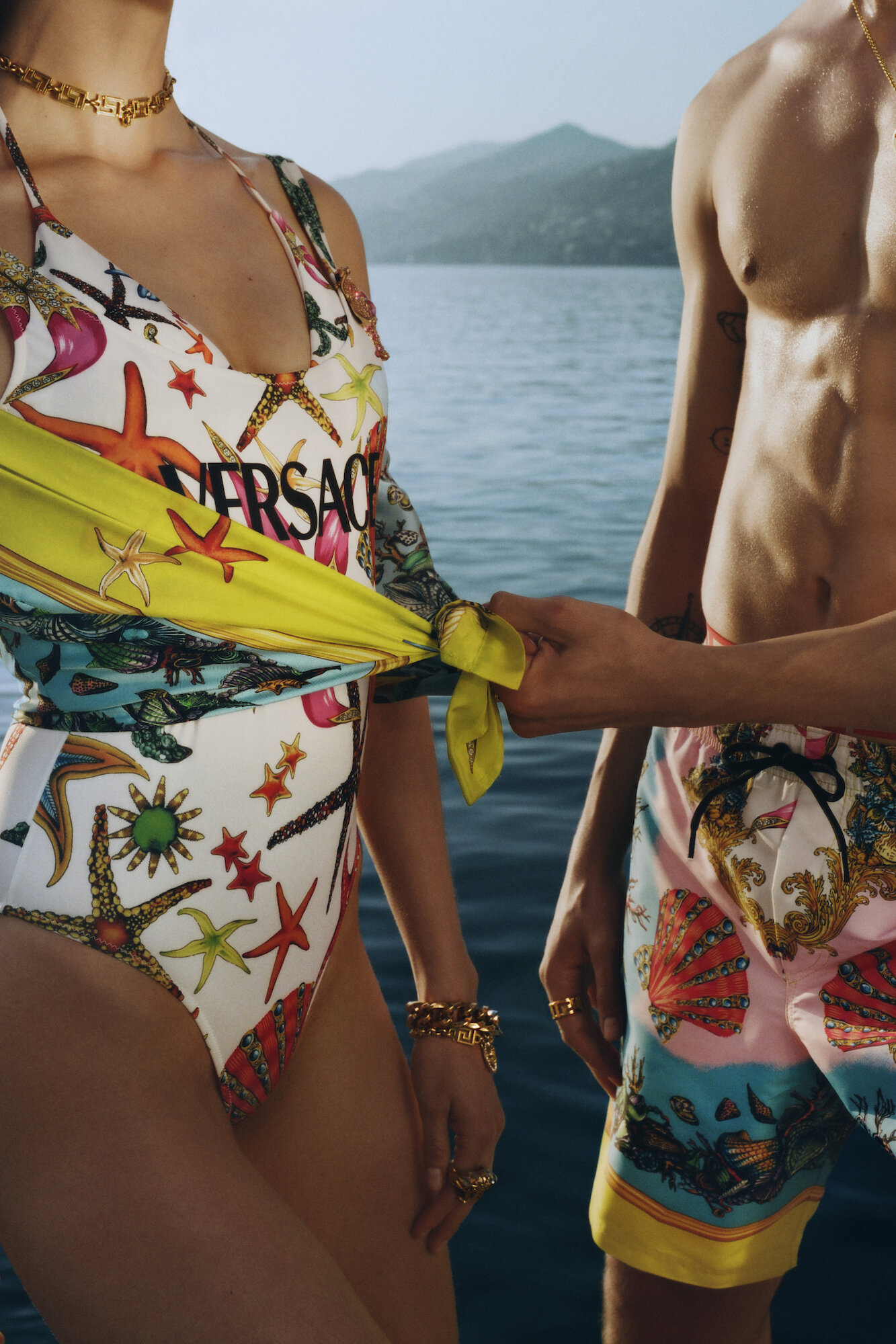 Camille Summers-Valli Flashes 'La Vacanza Mini' VERSACE SS2021
